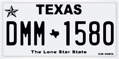 TX license plate DMM1580