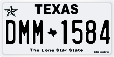 TX license plate DMM1584