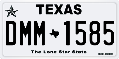 TX license plate DMM1585