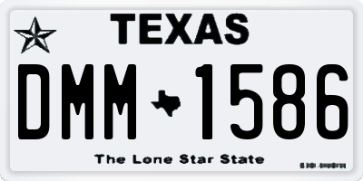 TX license plate DMM1586
