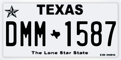 TX license plate DMM1587