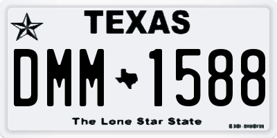 TX license plate DMM1588