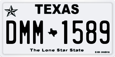 TX license plate DMM1589