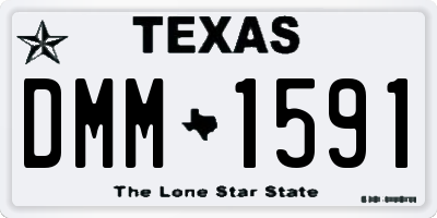 TX license plate DMM1591