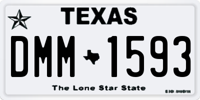 TX license plate DMM1593