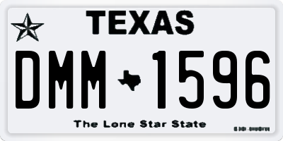 TX license plate DMM1596