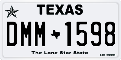 TX license plate DMM1598