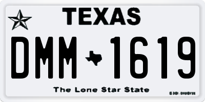 TX license plate DMM1619