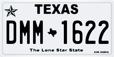 TX license plate DMM1622