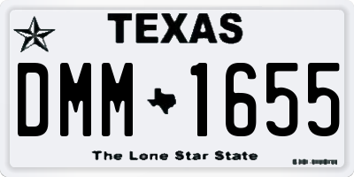 TX license plate DMM1655
