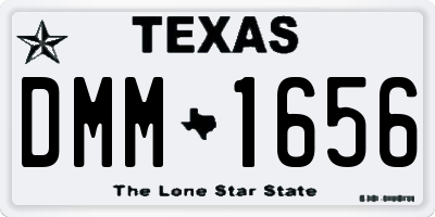 TX license plate DMM1656
