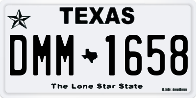 TX license plate DMM1658