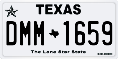 TX license plate DMM1659