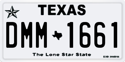 TX license plate DMM1661