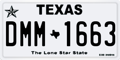 TX license plate DMM1663