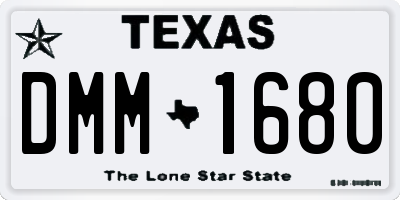 TX license plate DMM1680