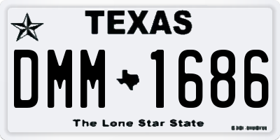 TX license plate DMM1686