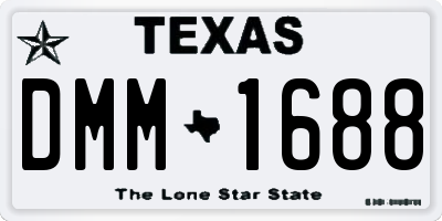 TX license plate DMM1688