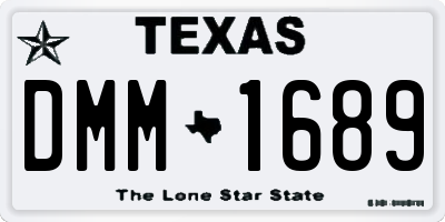 TX license plate DMM1689