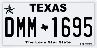 TX license plate DMM1695