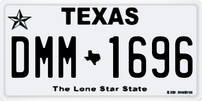 TX license plate DMM1696