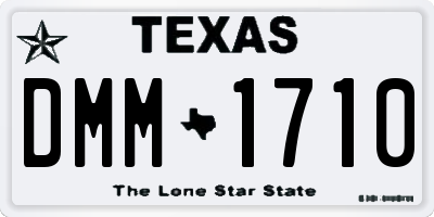 TX license plate DMM1710