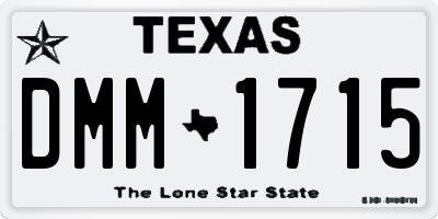 TX license plate DMM1715
