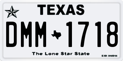 TX license plate DMM1718
