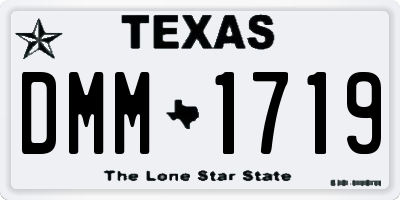 TX license plate DMM1719