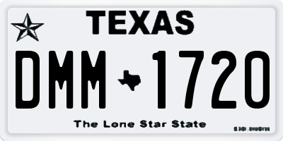 TX license plate DMM1720