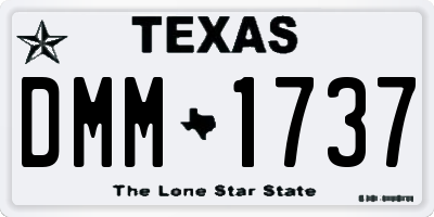 TX license plate DMM1737