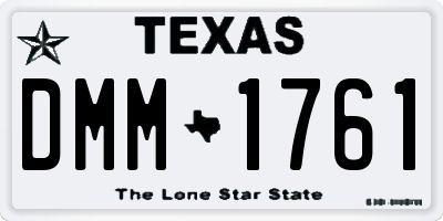 TX license plate DMM1761