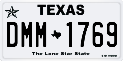 TX license plate DMM1769