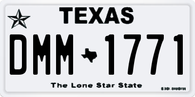 TX license plate DMM1771