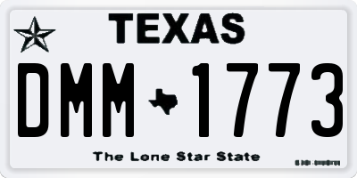 TX license plate DMM1773