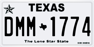 TX license plate DMM1774