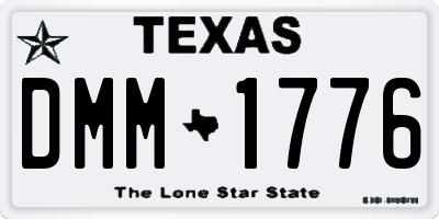 TX license plate DMM1776