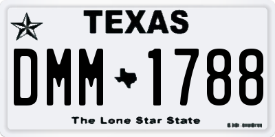 TX license plate DMM1788