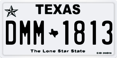 TX license plate DMM1813