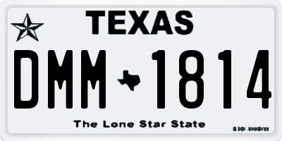 TX license plate DMM1814