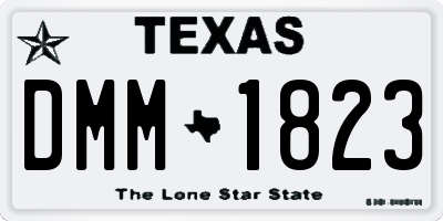 TX license plate DMM1823