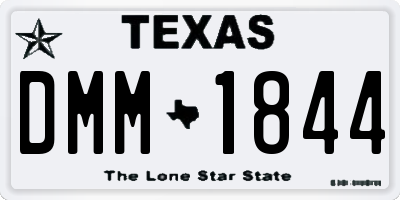 TX license plate DMM1844