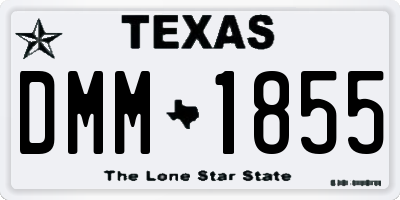 TX license plate DMM1855