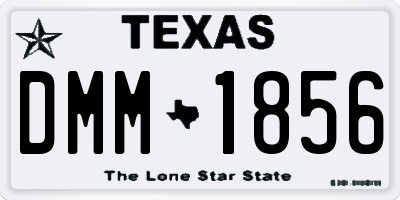 TX license plate DMM1856