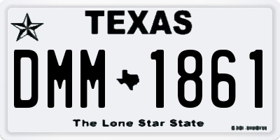 TX license plate DMM1861