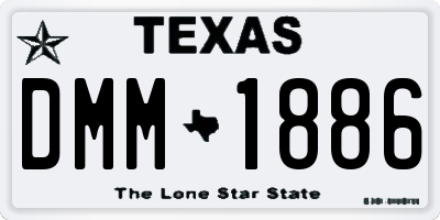 TX license plate DMM1886