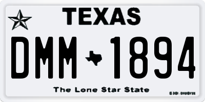 TX license plate DMM1894