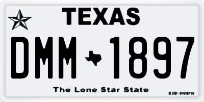 TX license plate DMM1897