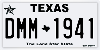 TX license plate DMM1941