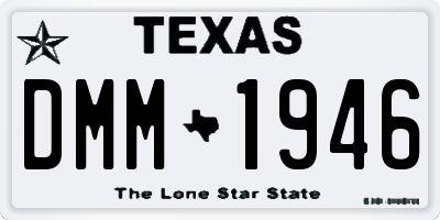 TX license plate DMM1946